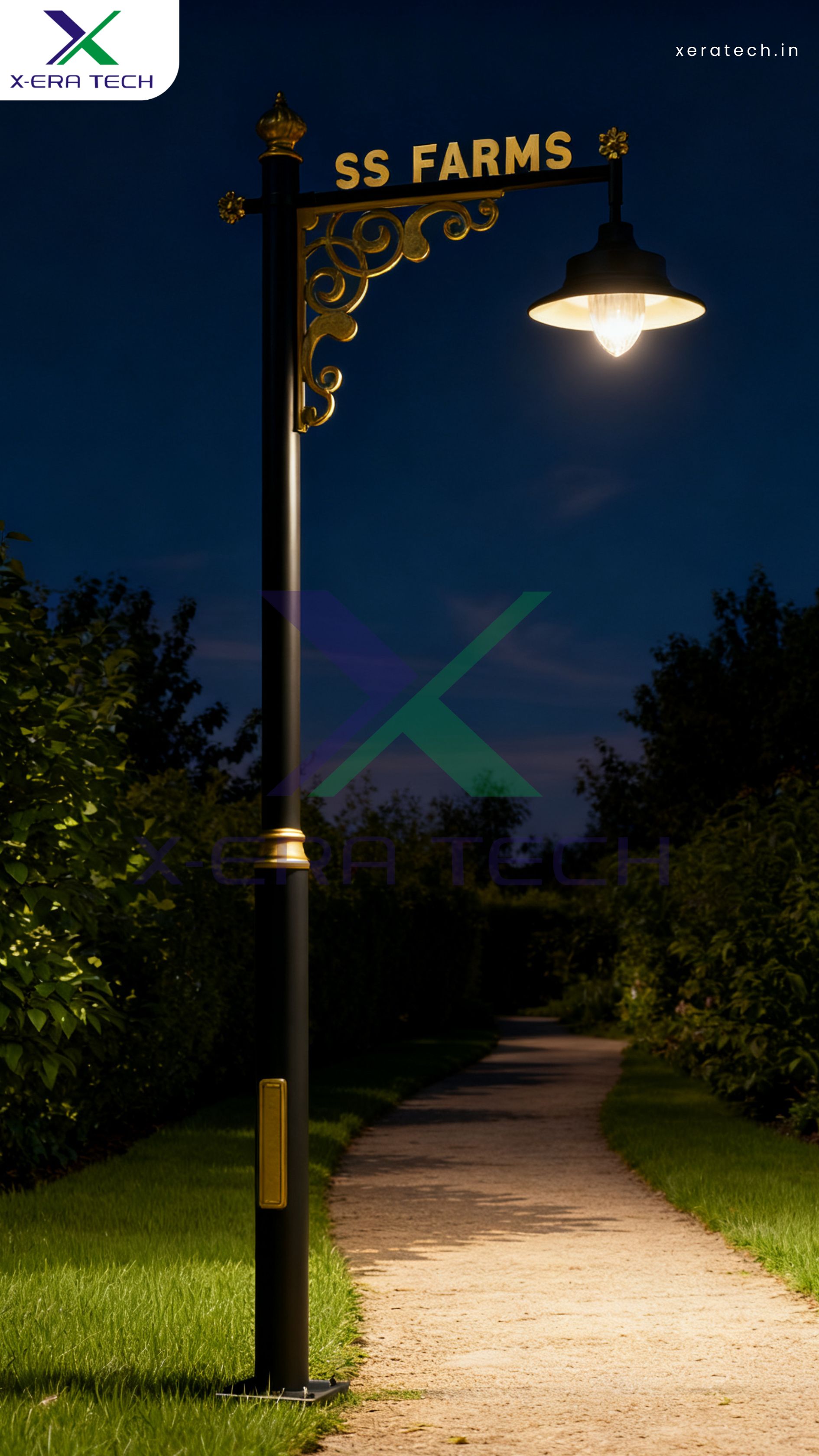Decorative LED street light pole design 19